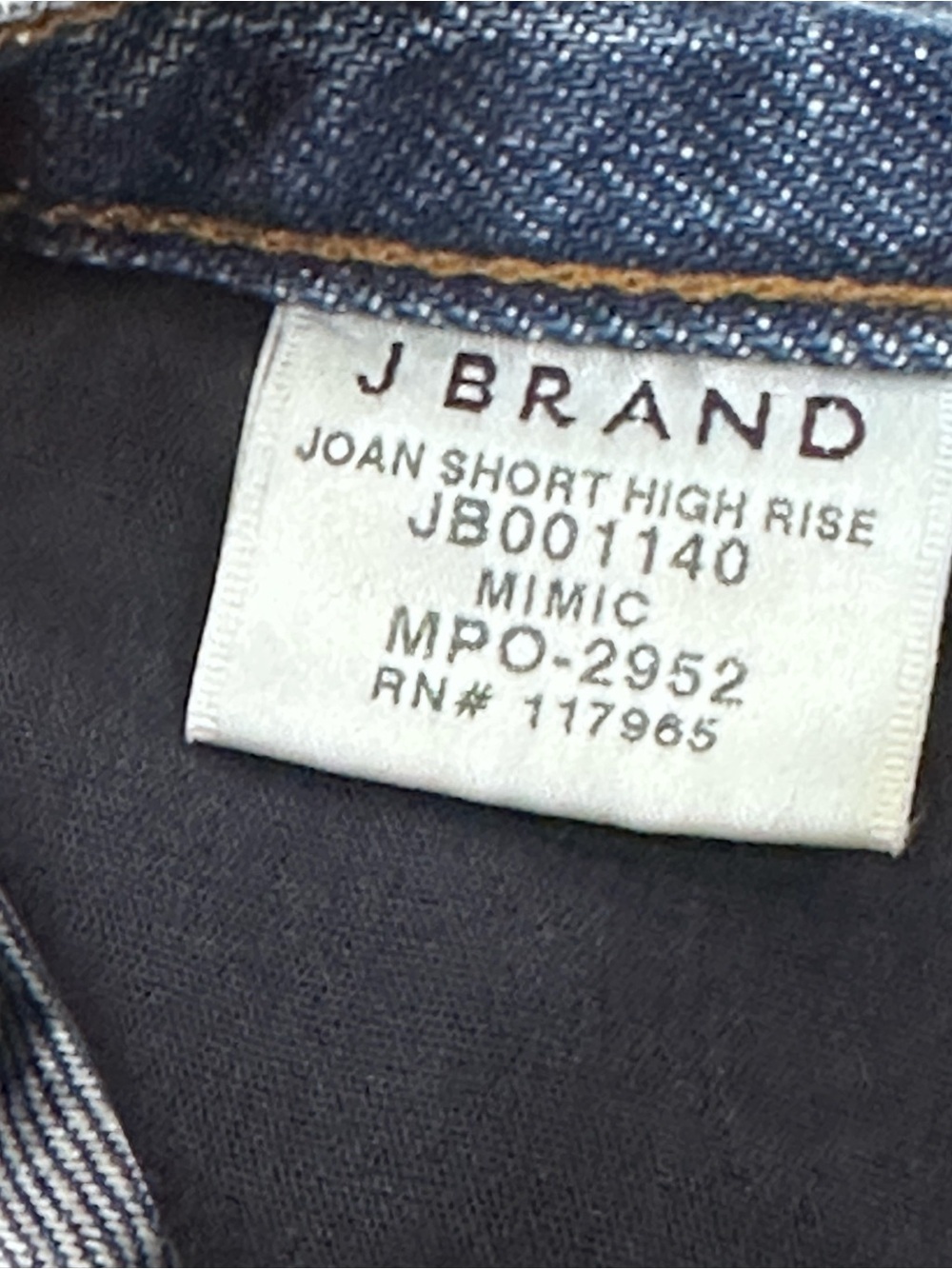 J BRAND Joan High-Rise Blue Denim Women’s Shorts Size 26 - Picture 11 of 16